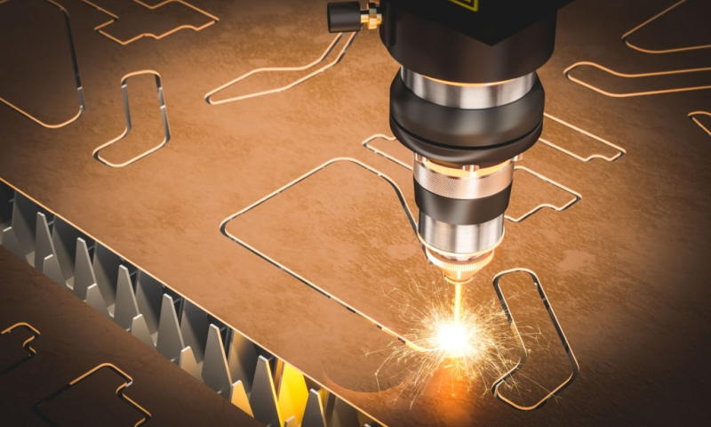 With what types of materials can laser cutting be used?