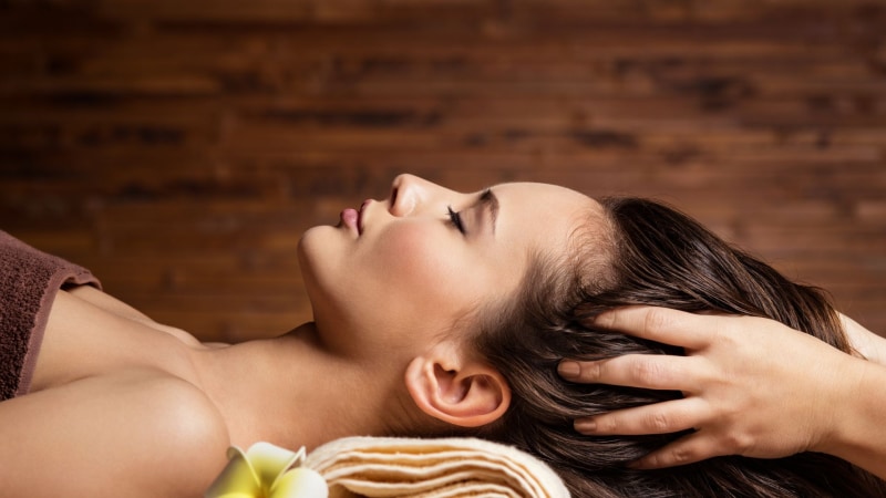 Head massage for hair growth